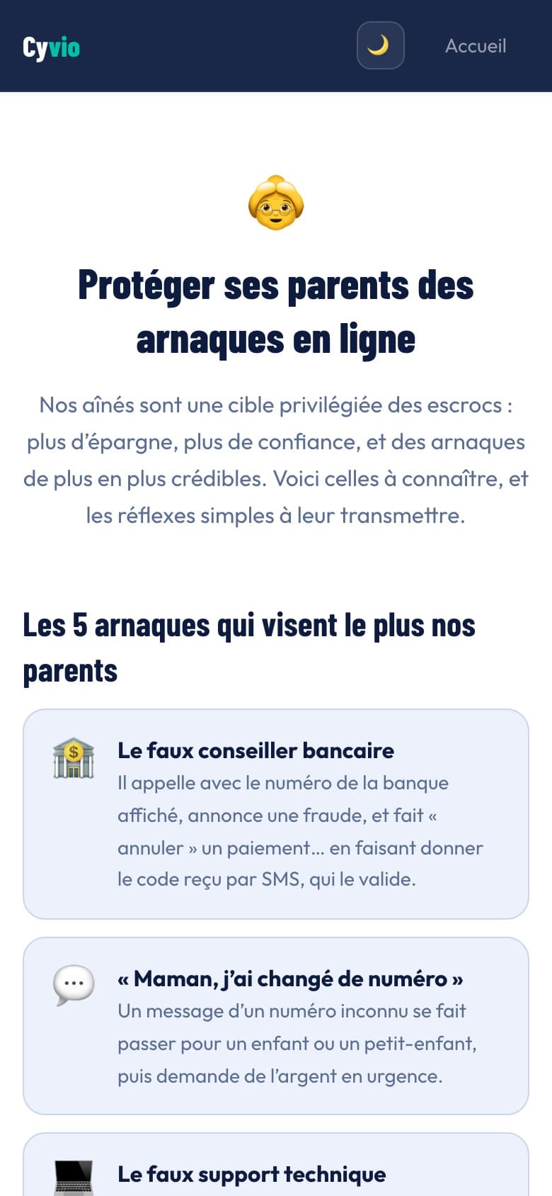 Guide « Protéger ses parents »